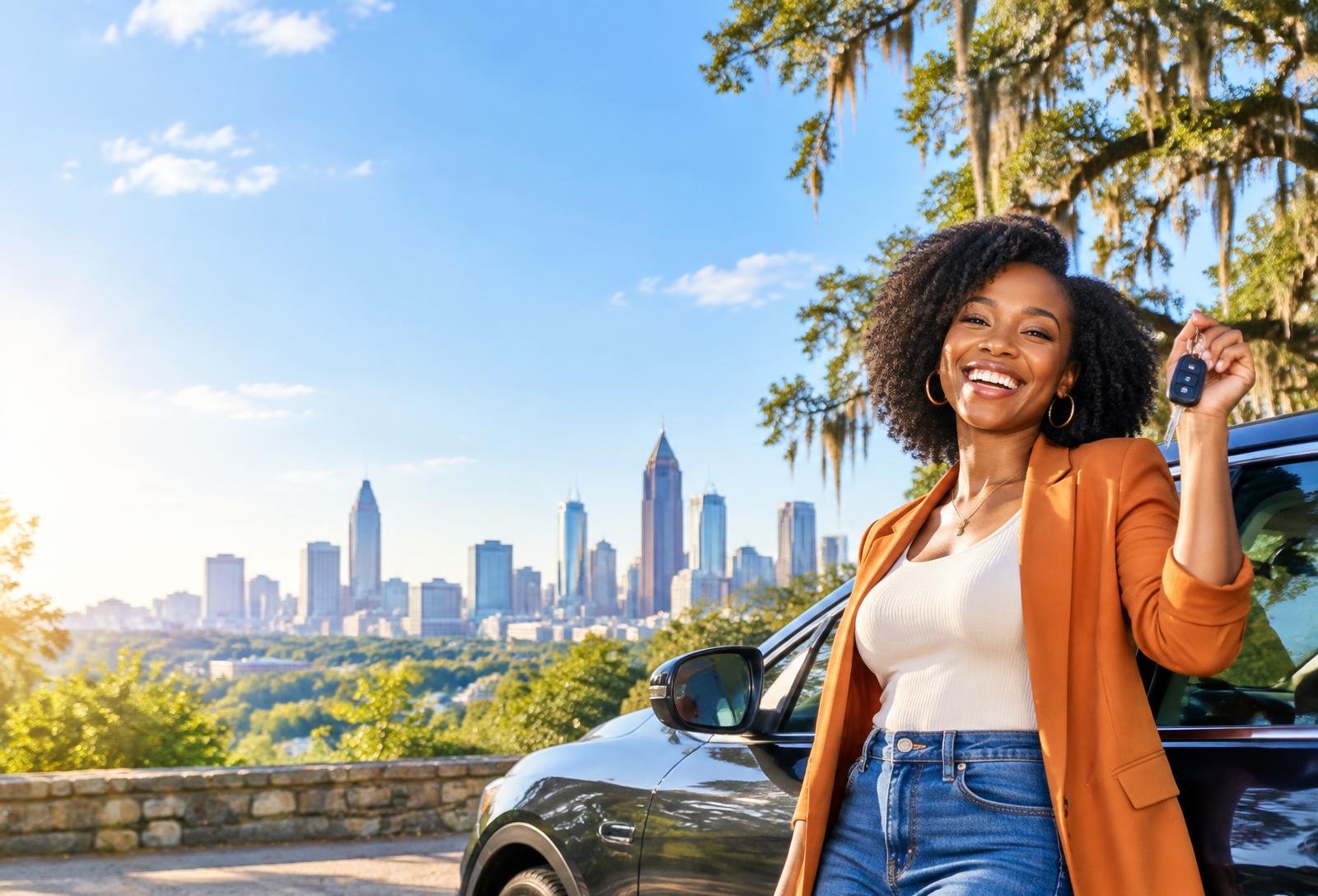 Smiling driver back on the road in Georgia
